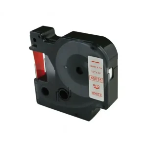 COMPATIBLE DYMO CINTA ROTULADORA 12MM ROJO/BL - 45015 Mayoreo
