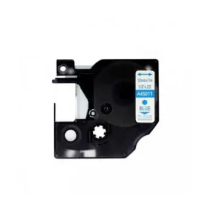 Nueva Colección COMPATIBLE DYMO CINTA ROTULAR D1 12 MM X 7 M AZUL / TRANSPARENTE 45011