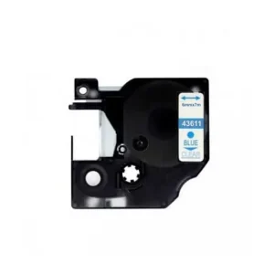 Premium COMPATIBLE DYMO CINTA ROTULAR D1 6 MM X 7 M AZUL / TRANSPARENTE 43611