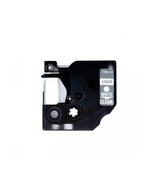 Imprescindible (Must-Have) COMPATIBLE DYMO CINTA ROTULAR D1 6 MM X 7 M BLANCO / TRANSPARENTE 43620