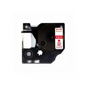 Tendencia COMPATIBLE DYMO CINTA ROTULAR D1 6 MM X 7 M ROJO / TRANSPARENTE 43612