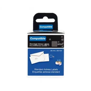 Artesanal COMPATIBLE DYMO PACK 2 ROLLOS DE ETIQUETAS 28X89 MM 260 U. 99010