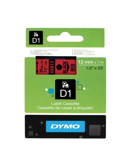 DYMO CINTA D1 12MMX7M NG/RO 45017 - 45017 / S0720570 Últimas Unidades