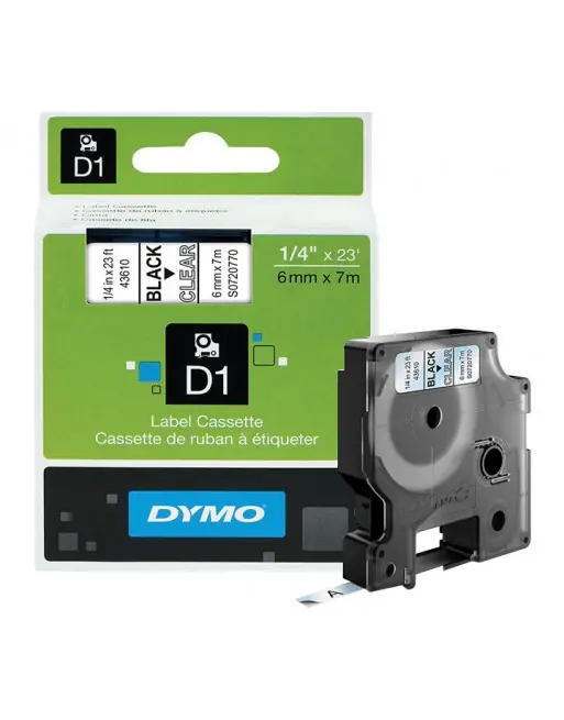 DYMO CINTA D1 6MMX7M NG/TR 43610 - 43610 / S0720770 Gran Oferta