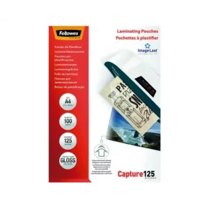 Oferta Flash FELLOWES PACK 100 BOLSAS PARA PLASTIFICAR 125 MICRAS A4 - 5307407
