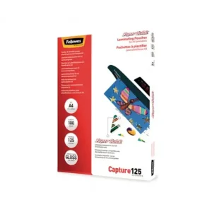 FELLOWES PACK 100 BOLSAS PARA PLASTIFICAR 125M A4 ALTA VELOCIDAD - 5440101 Mejor Precio