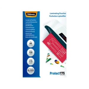 Barato FELLOWES PACK 100 BOLSAS PARA PLASTIFICAR 175 MICRAS A4 - 5308703