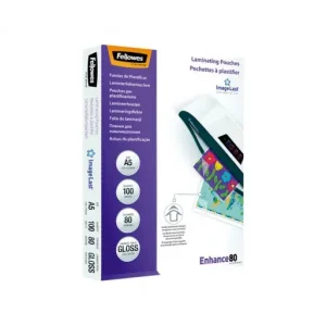 FELLOWES PACK 100 BOLSAS PARA PLASTIFICAR 80 MICRAS A5 - 5306002 Venta Final