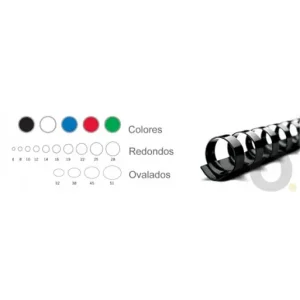 GBC 100 CANUTILLO PLÁSTICO 16MM NEGRO - 4028600 Últimas Unidades