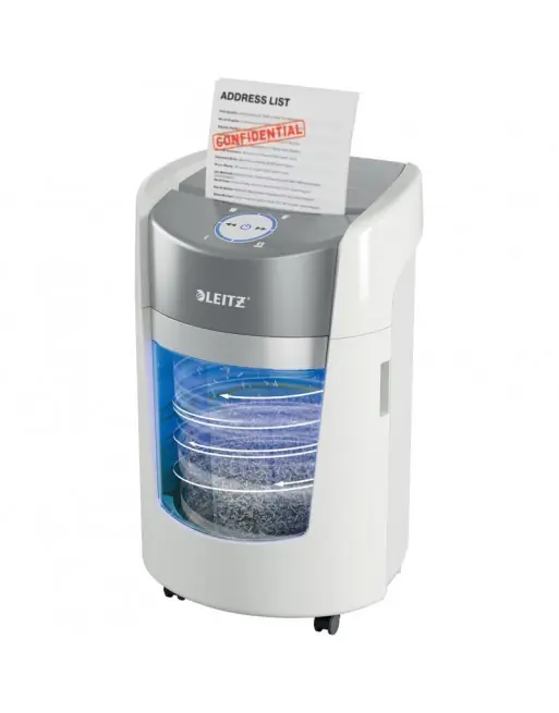 LEITZ DESTRUCTORA IQ OPTIMAX 350 - 8 HOJAS - MICROCORTE P-5 - 22 LITROS - 83590000 Nuevo Modelo