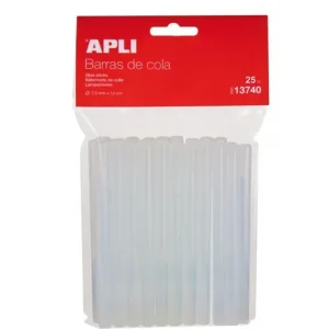 Precio Económico APLI 25 BARRAS DE COLA SILICONA TERMOFUSIBLE BLANCA 10CM - 13740