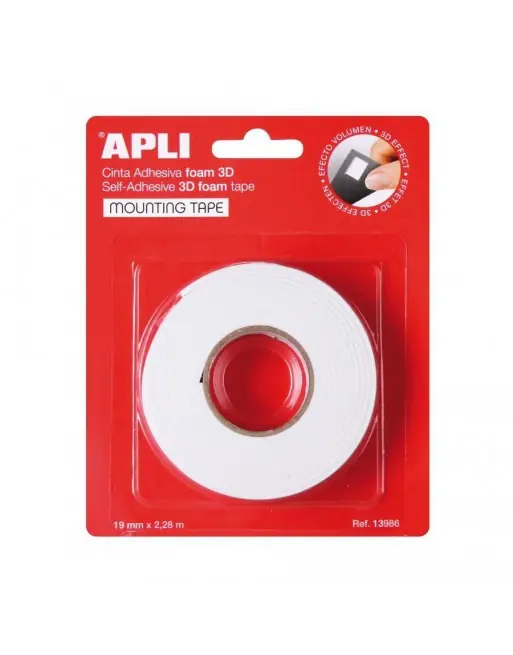 APLI CINTA DOBLE CARA FOAM 3D 19MMX2,28M 13986 Máxima Calidad