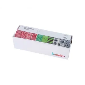 Gran Oferta INNSPIRO SET 10 CINTA WASHI TAPE SERIE DECO SURTIDO - 17511