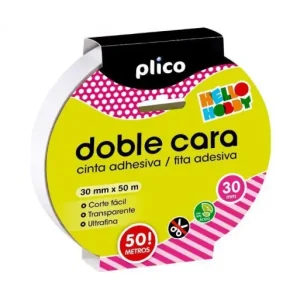 PLICO CINTA ADHESIVA DOBLE CARA ESCOLAR 50MX30MM - 13322 Económico