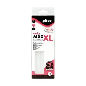 Barato PLICO 12 BARRAS COLA SILICONA TERMOFUSIBLE BLANCA MAX XL 1645 1645