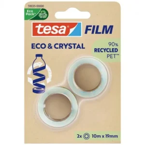 Marca Reconocida TESA BLISTER 2 CINTA AUTOADHESIVA TRANSPARENTE 19MM X 10M. FILM ECO & CRYSTAL 59035-00000-00