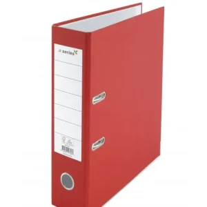A - SERIES ARCHIVADOR PALANCA FORRADO EN PAPEL A4 80MM CARTON ROJO AS1547 Solo Por Tiempo Limitado