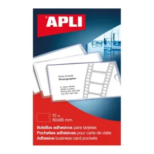 Popular APLI 10 BOLSILLO AUTOADHESIVO TARJETERO 60X95MM - 02580