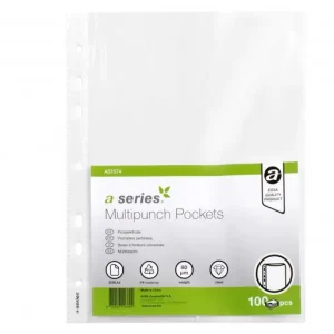 ASERIES 100 FUNDAS POLIPROPILENO A5 80 MICRAS CRISTAL AS1574 Profesional