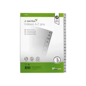 ASERIES INDICE A-Z POLIPROPILENO A4 GRIS - AS0972 Alta Calidad