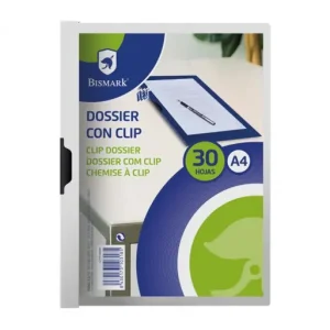 BISMARK PACK 5 DOSSIER CLIP A4 BLANCO PP - 531597 Mejor Calidad
