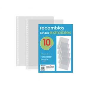 Ocasión Especial DOHE BOLSA 10 FUNDAS A4 RECAMBIABLES PARA CARPETA EXTRAIBLE - 91363
