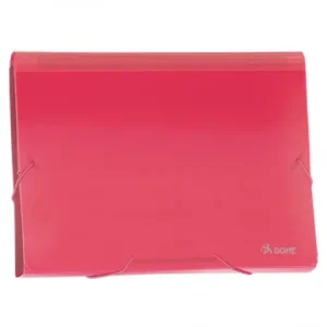 DOHE CARPETAS CLASIFICADORAS ACORDEÓN POLIPROPILENO TRANSLÚCIDO 13 DEPARTAMENTOS A4 COLOR ROJO - 90615 Venta Final