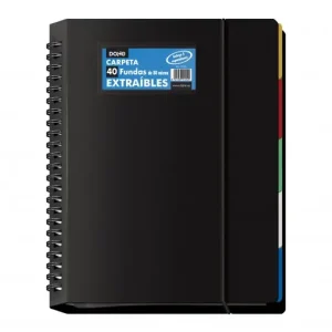 Precio Bajo DOHE CARPETAS DE 40 FUNDAS EXTRAÍBLES EXTRA A4 COLOR NEGRO - 91052