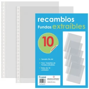 DOHE RECAMBIO DE 10 FUNDAS EXTRAIBLES A4 - 91363 Precio Rebajado