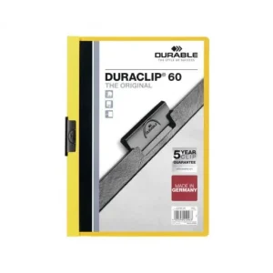 DURABLE CARPETA PINZA DURACLIP 30 HOJAS A4 PINZA AMARILLO - 2200-04 Últimas Unidades