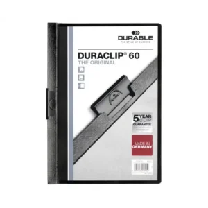 DURABLE CARPETA PINZA DURACLIP 60 HOJAS A4 NEGRO - 2209-01 Hecho A Mano