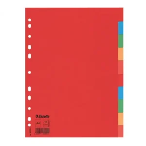 Ordenar Ahora Mismo ESSELTE SEPARADORES CARTILINA A4 10 POSICIONES SURTIDOS - 100201