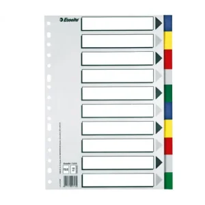 ESSELTE SEPARADORES POLIPROPILENO CON CARATULA FOLIO 10 POSICIONES - 11610 Novedad