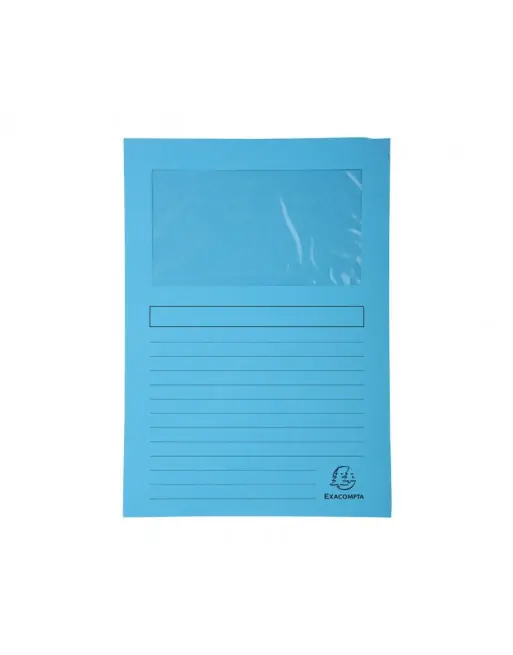 EXACOMPTA 25 SUBCARPETA VENTANA A4 120G AZUL - 50252E Nueva Colección