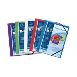 Lujoso EXACOMPTA CARPETA GOMAS 3 SOLAPAS SURTIDO TRANSPARENTE - 55189E