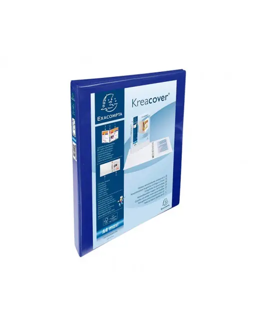 EXACOMPTA CARPETA PERSONALIZABLE A4 4 ANILLAS DE 15 MM AZUL - 51840BE Devolución Gratuita