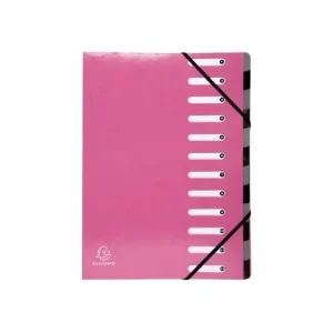 Ocasión Especial EXACOMPTA CLASIFICADOR HARMONIKA A4 12 SEPARADORES ROSA - 53928E