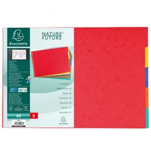 EXACOMPTA JUEGO SEPARADORES A3 5 POSICIONES - 2905E Última Oportunidad