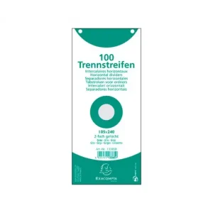 Edición Limitada EXACOMPTA PACK 100 FICHAS SEPARADORAS 10.5X24.0 GRIS - 13385B