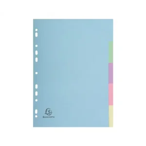 EXACOMPTA SEPARADORES 5 POSICIONES PASTEL CARTULINA - 1605E Favorito De Clientes