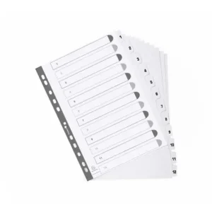 EXACOMPTA SEPARADORES A4 1-12 CARTULINA BLANCO - MWD1-12Z Moderno