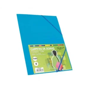 FABRISA CARPETA GOMAS CARTON FOLIO AZUL - 15825 Oferta De Temporada
