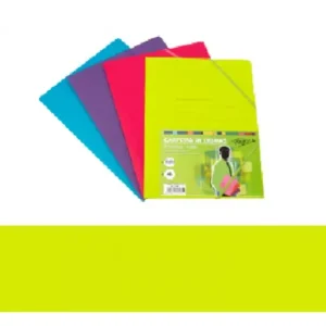 Solo Por Tiempo Limitado FABRISA CARPETA GOMAS CARTON FOLIO COLOR INTENSO KIWI - 17078