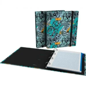 Profesional GRAFOPLAS CARPEBLOC FANTASIA 25 BEAR FORMATO A4 DE 4 ANILLAS DE 35 CON GOMA RECAMBIO DE 5X5 DE 5 COLORES 88122719