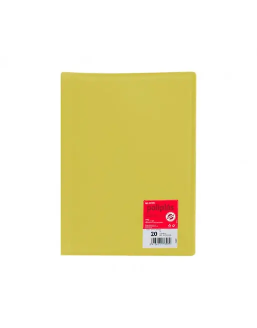 GRAFOPLAS CARPETA 20 FUNDAS POLIPLAS A4 POLIPROPILENO AMARILLO - 01321260 Precio De Oferta