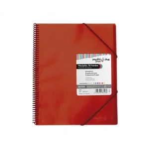 Última Versión GRAFOPLAS CARPETA 50 FUNDAS MAXIPLAS CON ESPIRAL ROJO - 39835351