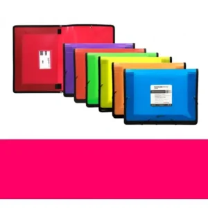GRAFOPLAS CARPETA GOMAS DE POLIPROPILENO TRANSLÚCIDO CON BOLSA Y FUELLE BORDE REFORZADO FOLIO COLOR FUXIA - 04800554 Rebajas