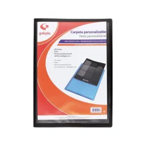 Premium GRAFOPLAS CARPETA PERSONALIZABLE FOLIO 20 FUNDAS NEGRO - 01455510