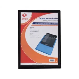 GRAFOPLAS CARPETA PERSONALIZABLE FOLIO 40 FUNDAS NEGRO - 01445510 Envío Exprés