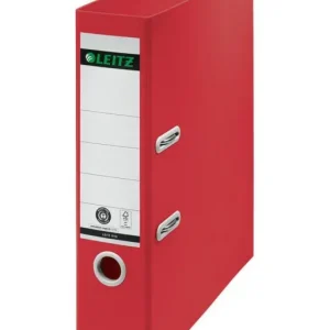 Pago Seguro LEITZ ARCHIVADOR PALANCA RECYCLE DE CARTON RECICLADO A4 80MM FORRADO EN PAPEL ROJO 10180025